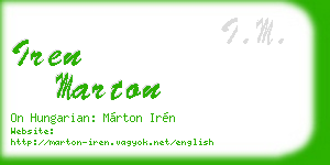 iren marton business card